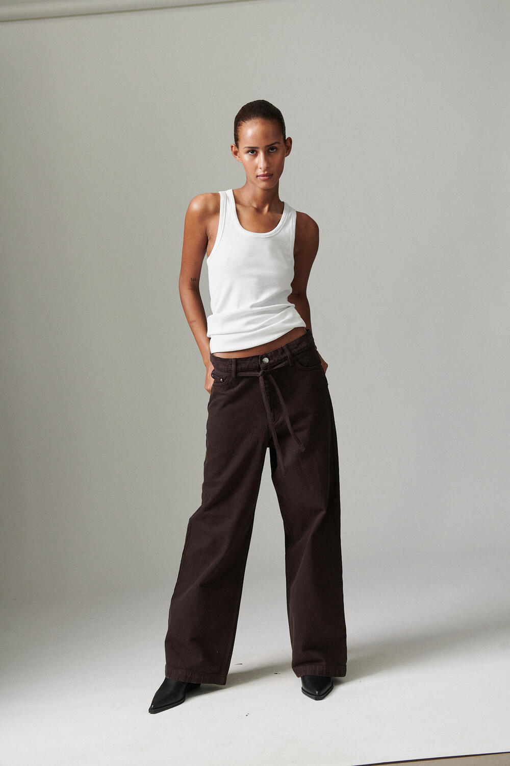 Elijah Soft Canvas Twill jeans - brun